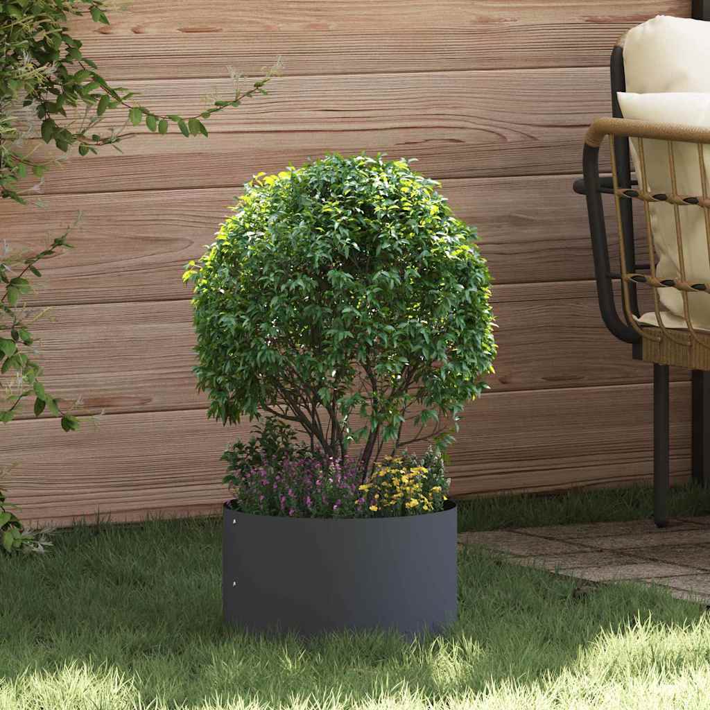 Vidaxl plantenring antraciet 30 x 30 x 20 cm koudgewalst staal