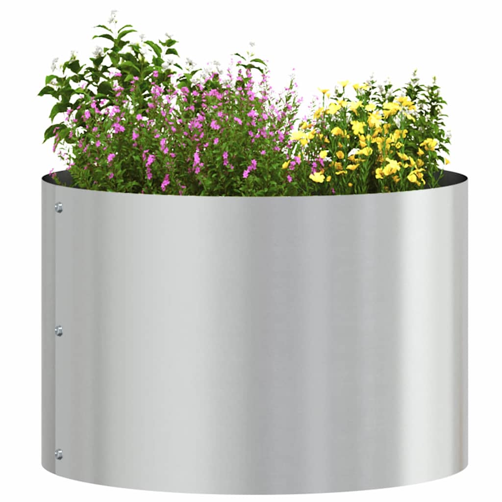 Vidaxl plantenring zilver 30 x 30 x 20 cm gegalvaniseerd staal