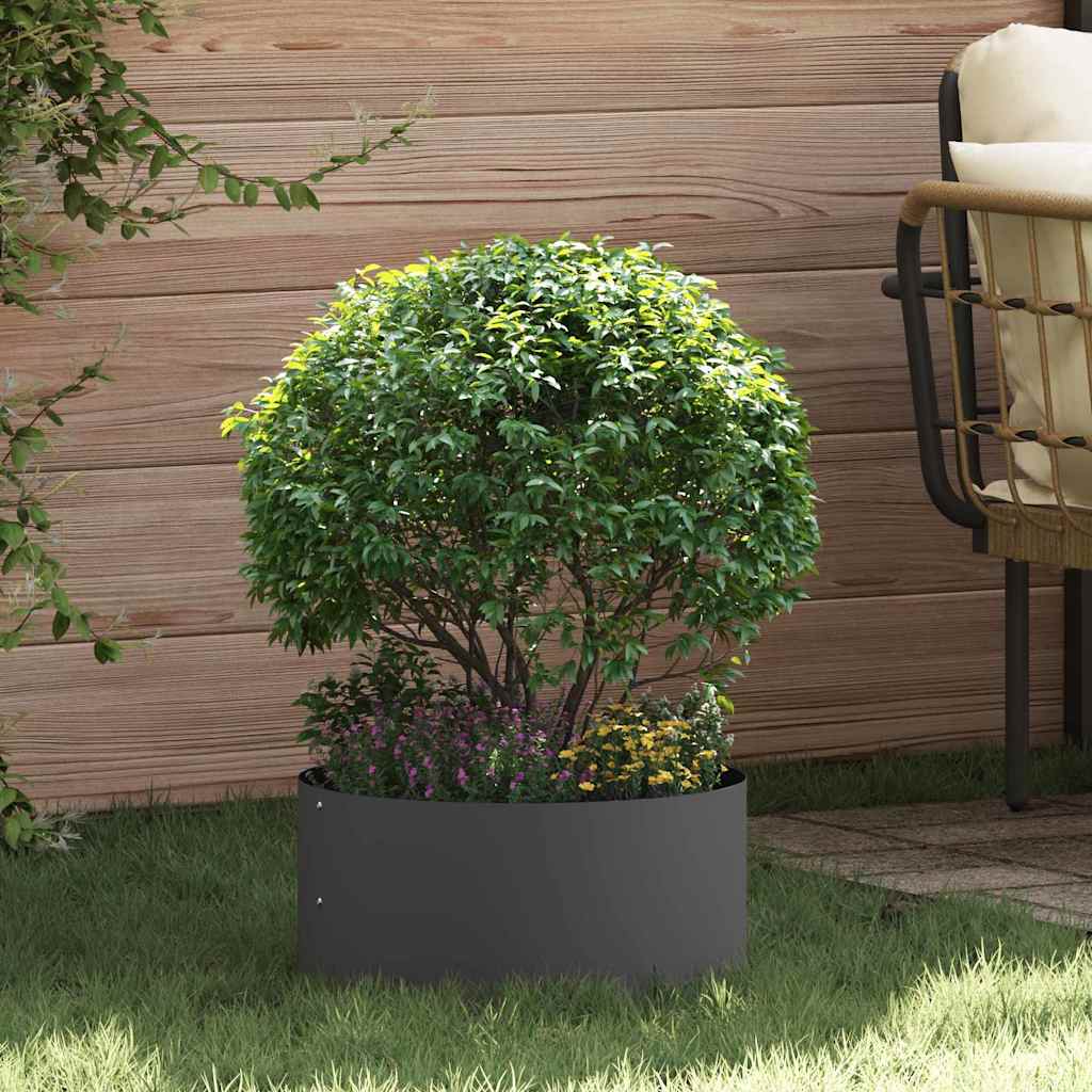 Vidaxl plantenring zwart 40 x 40 x 20 cm koudgewalst staal