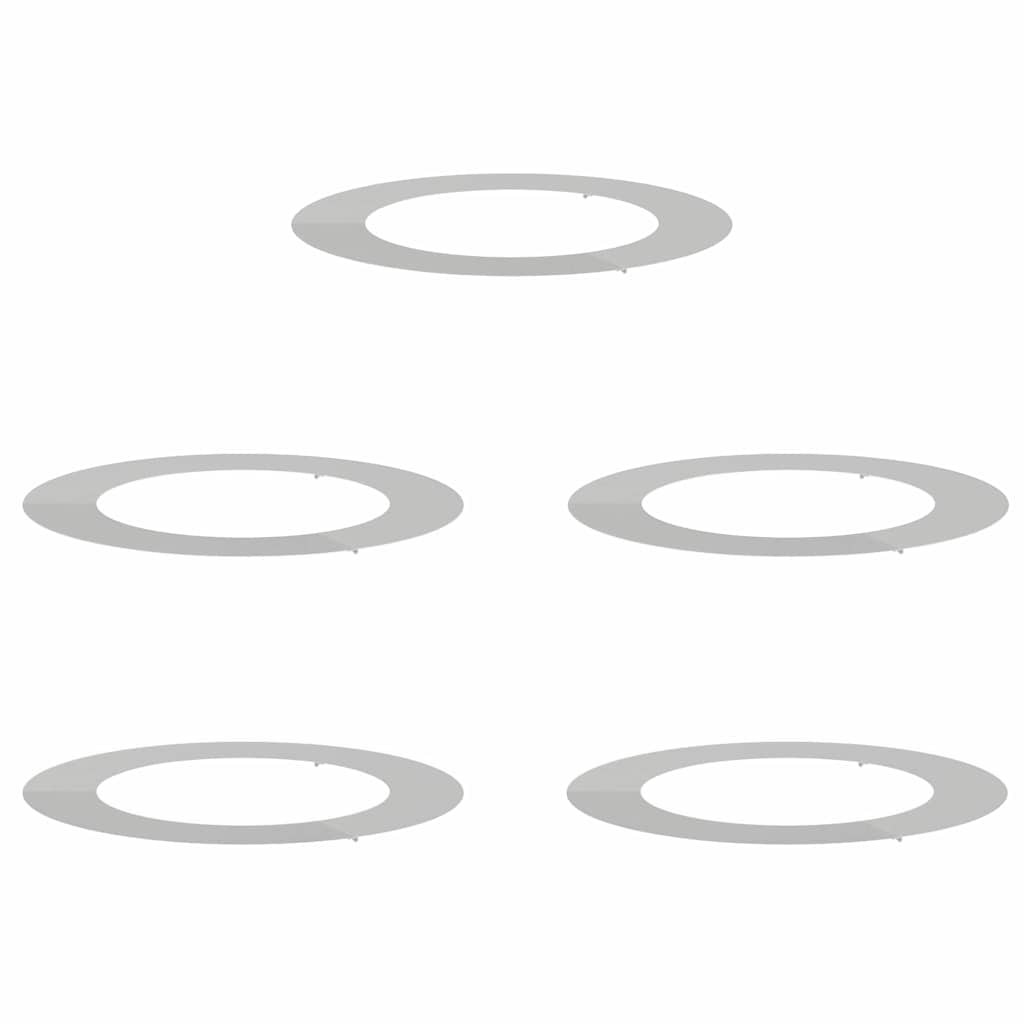 Vidaxl geschikt voor platte boomringen 5 pcs zilver ø60 90 cm