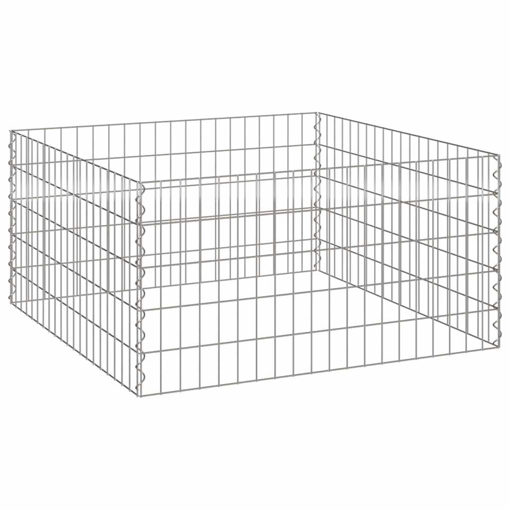 Vidaxl vierkante composter 100 x 100 x 50 cm ijzer