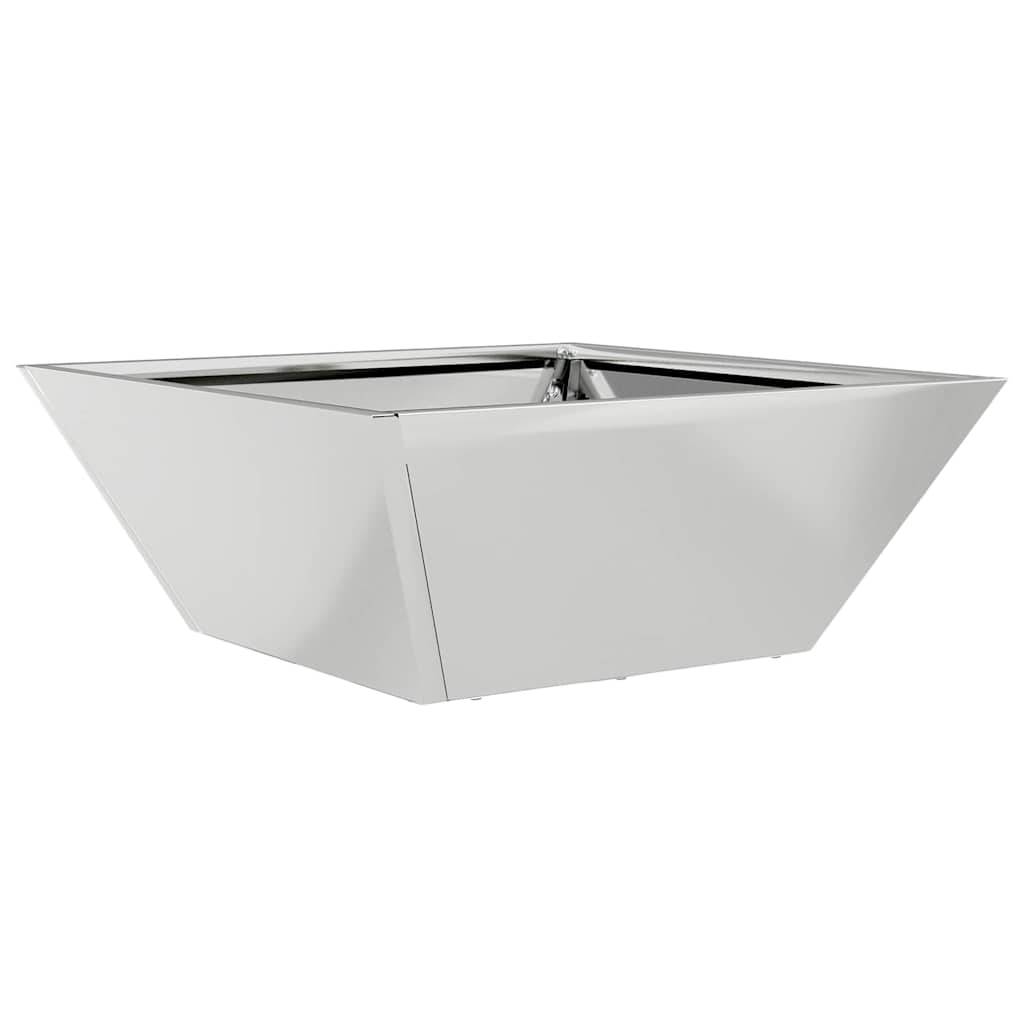 Vidaxl tuin bloempot zilver 40 x 40 x 15 cm gegalvaniseerd staal