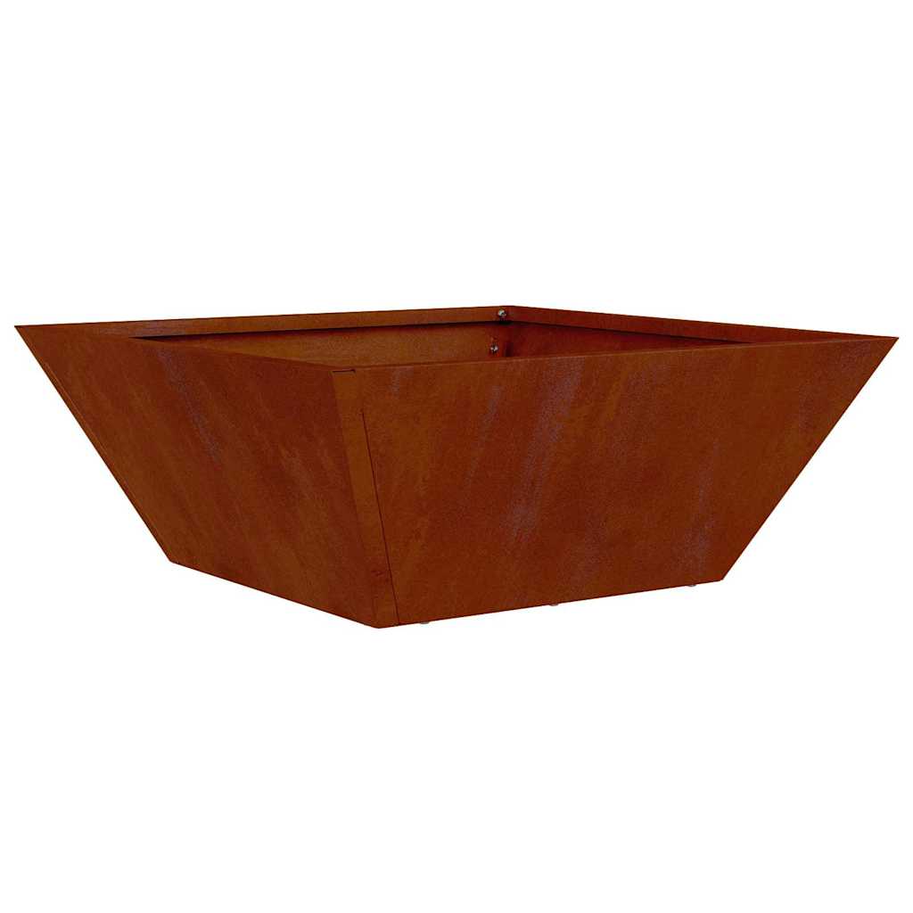 Vidaxl tuin bloempot roestig 40 x 40 x 15 cm cortenstaal