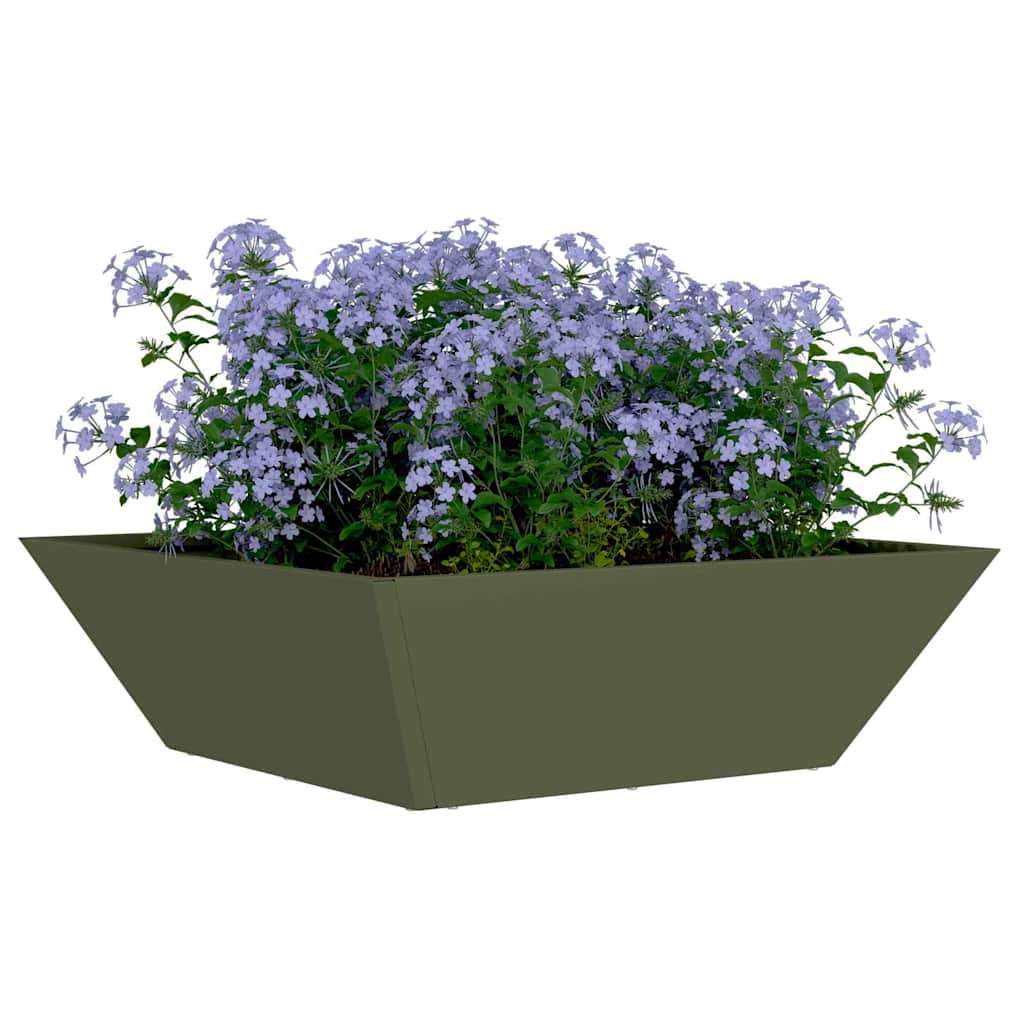 Vidaxl tuin bloempot 5 pcs olijf groen 50 x 50 x 15 cm