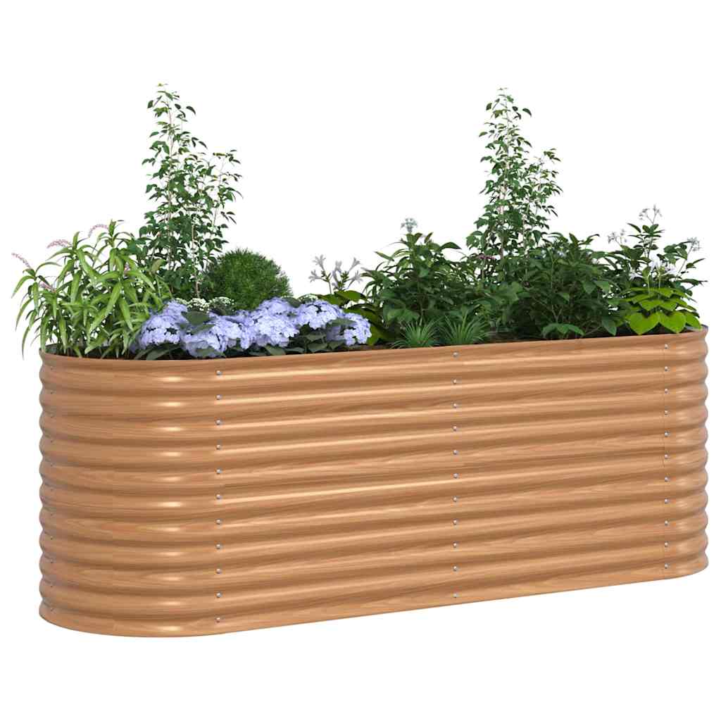 Vidaxl verhoogd bed bruin 240 x 80 x 81 cm staal