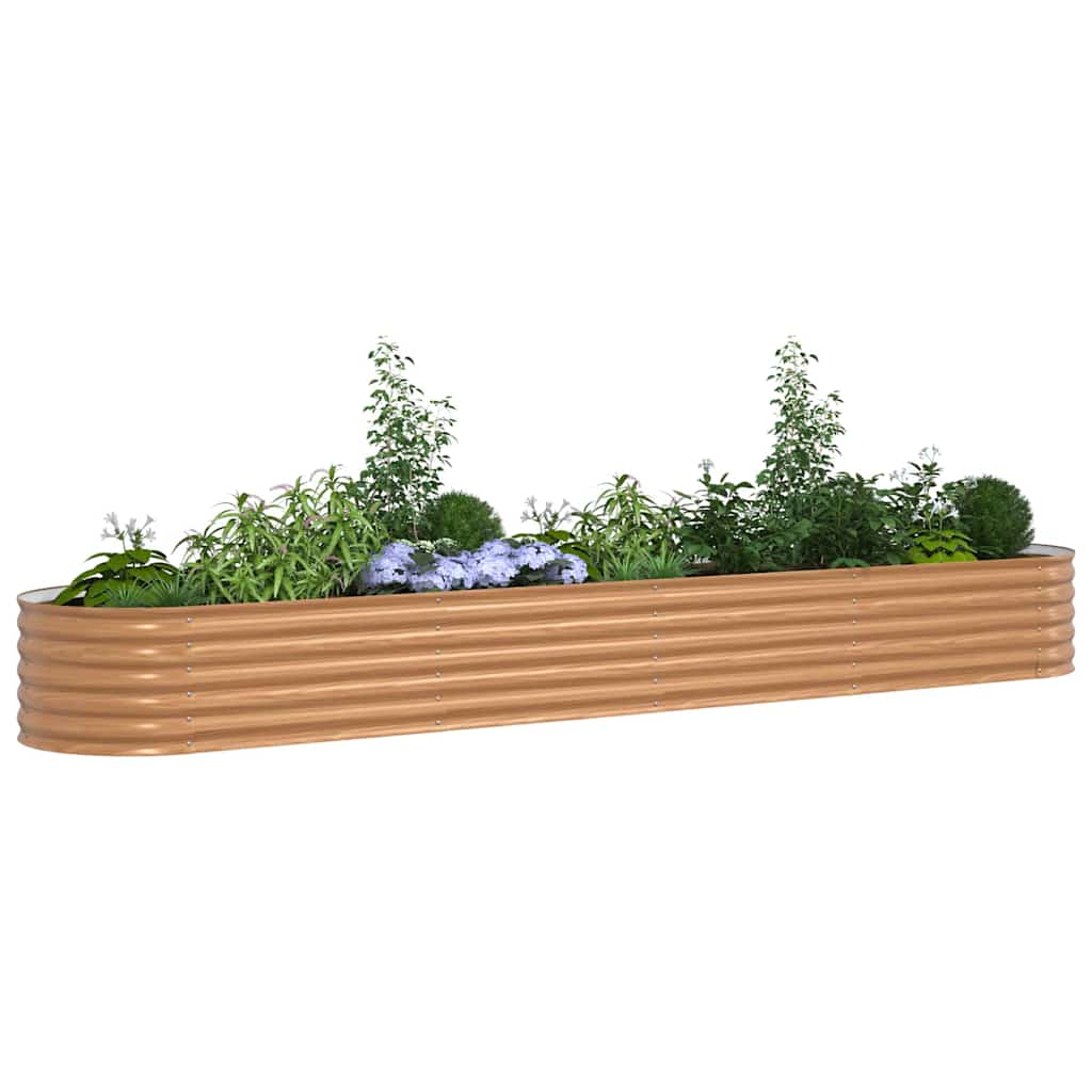 Vidaxl verhoogd bed bruin 400 x 80 x 44 cm staal