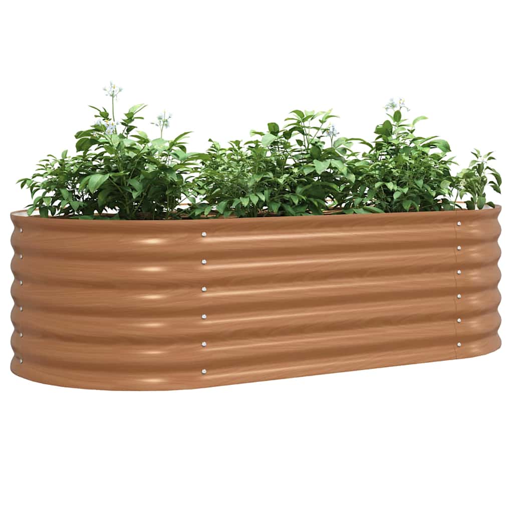 Vidaxl verhoogd bed bruin 160 x 80 x 44 cm staal