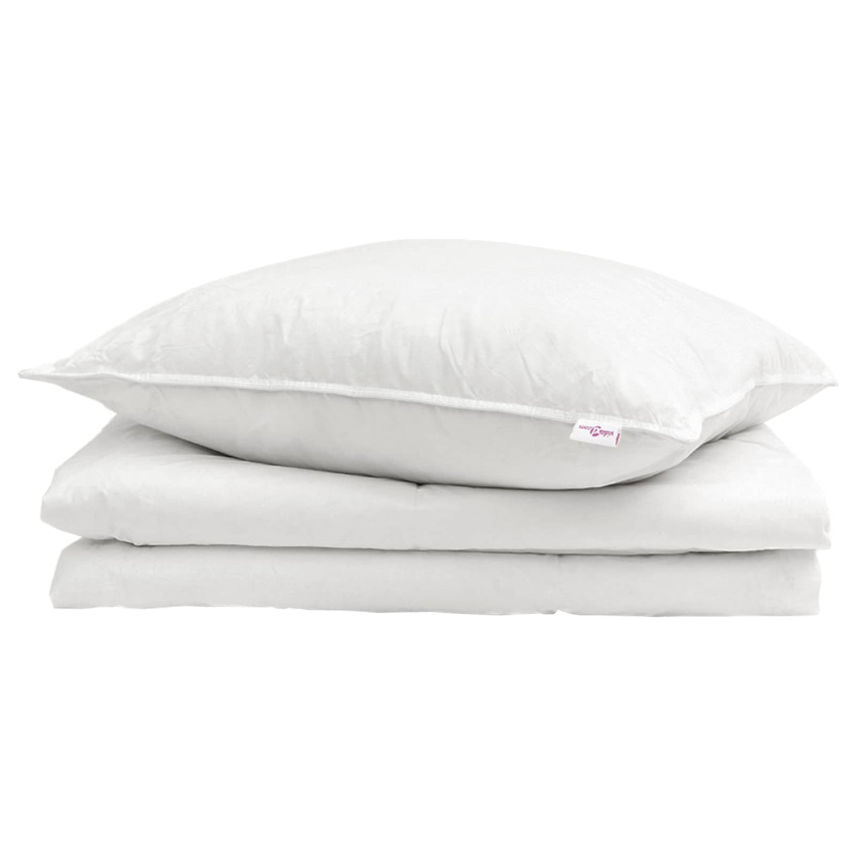 Vidaxl zomer dekbed met kussen 2 pcs wit donsveertjes