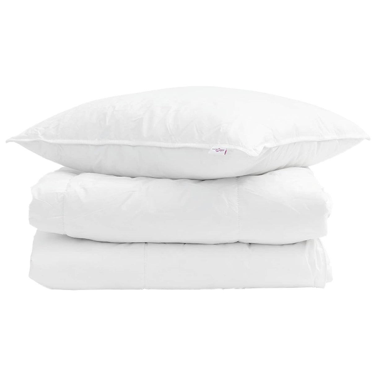 Vidaxl zomer dekbed met kussen 2 pcs wit donsveertjes