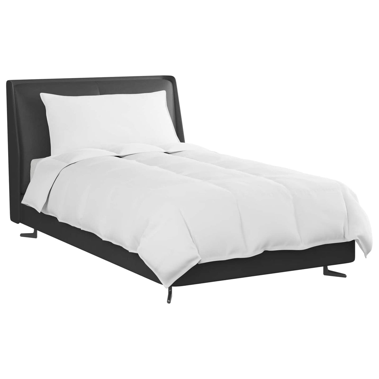 Vidaxl winter dekbed met kussen 2 pcs wit donsveertjes