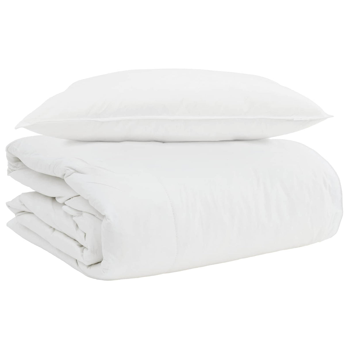Vidaxl 2-in-1 dekbed met kussen 2 pcs wit donsveertjes