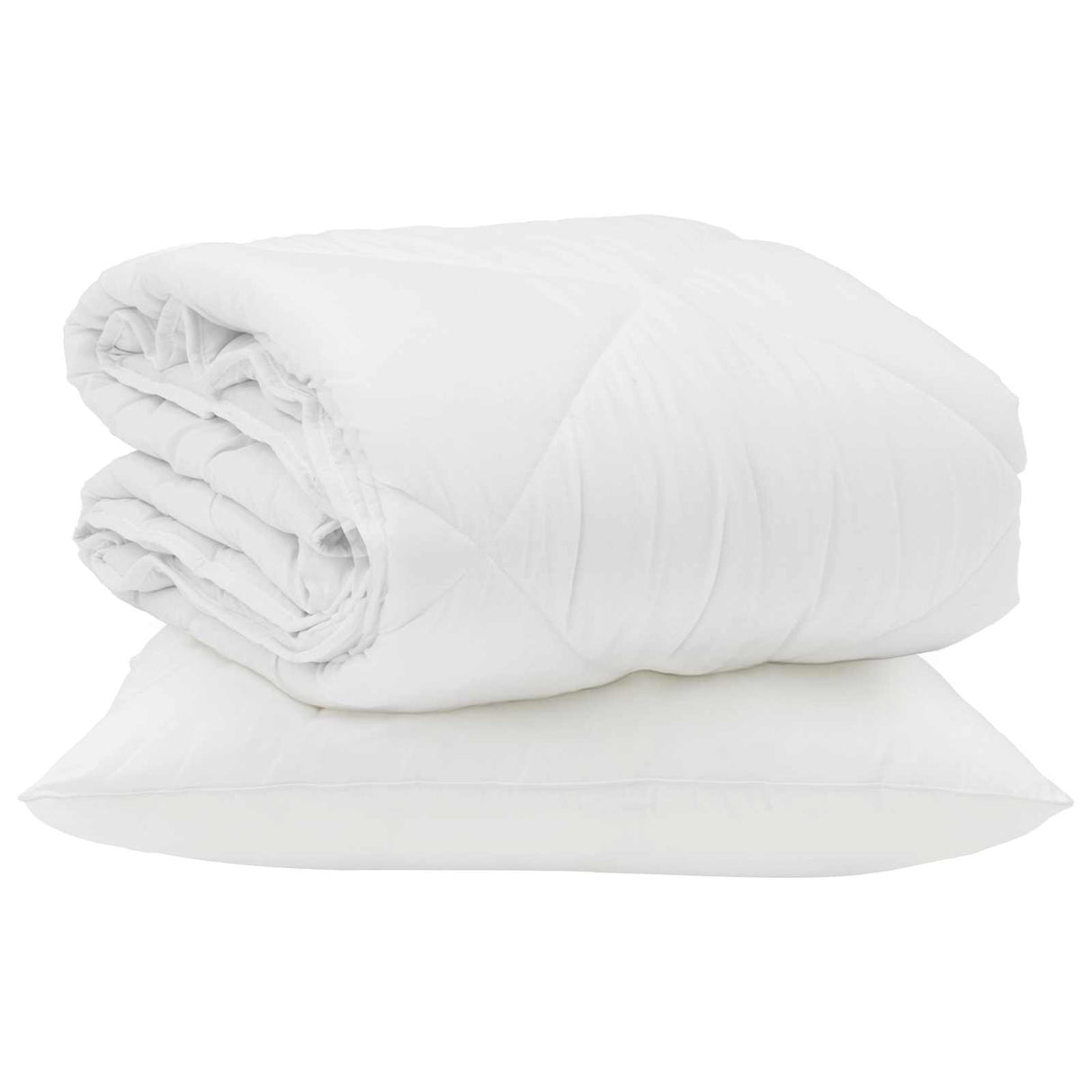 Vidaxl zomer dekbed met kussen 2 pcs wit microvezel
