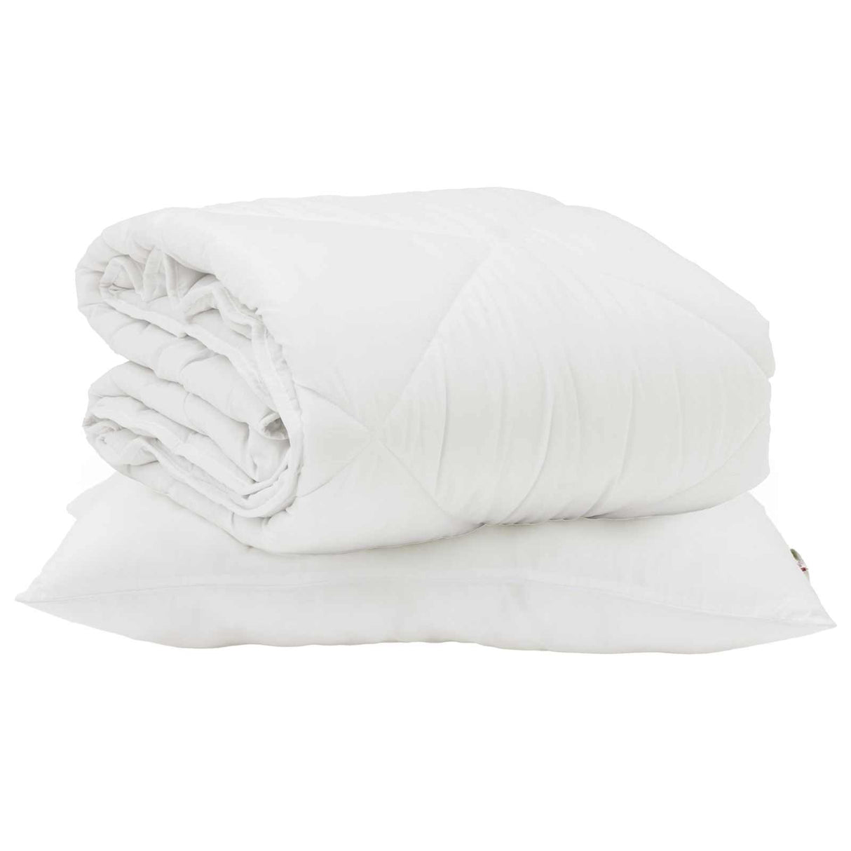 Vidaxl zomer dekbed met kussen 2 pcs wit microvezel