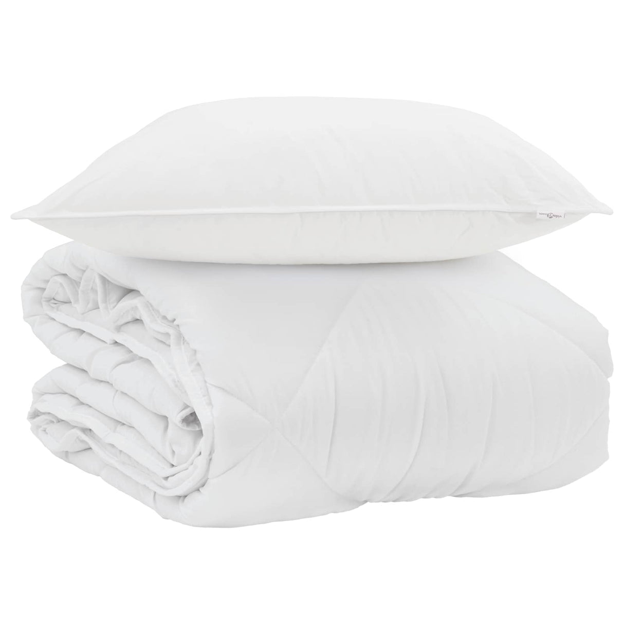 Vidaxl zomer dekbed met kussen 2 pcs wit microvezel