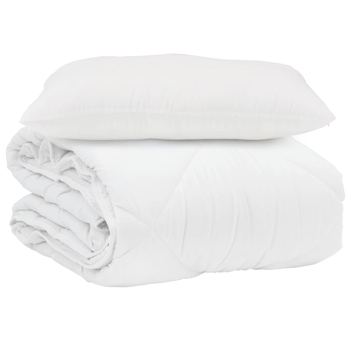 Vidaxl zomer dekbed met kussen 2 pcs wit microvezel