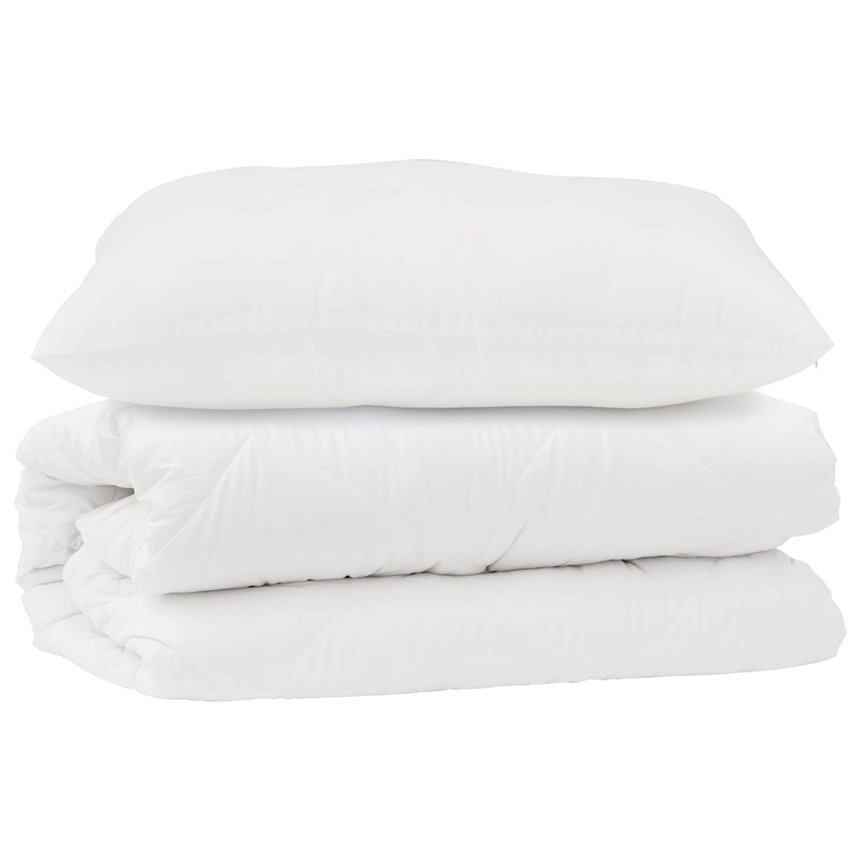 Vidaxl dekbed set met kussen 2 pcs wit microfibre