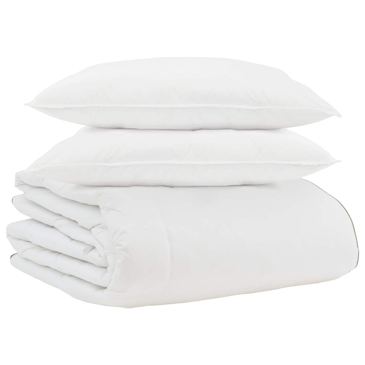 Vidaxl winter dekbed met kussen 3 pcs wit donsveertjes