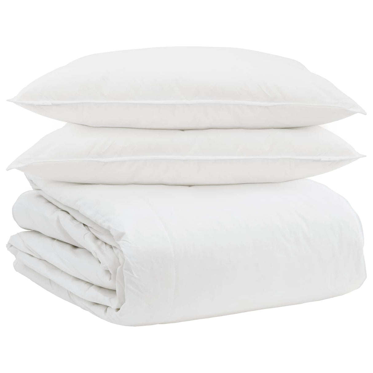Vidaxl dekbed set met kussen 3 pcs wit donsveertjes
