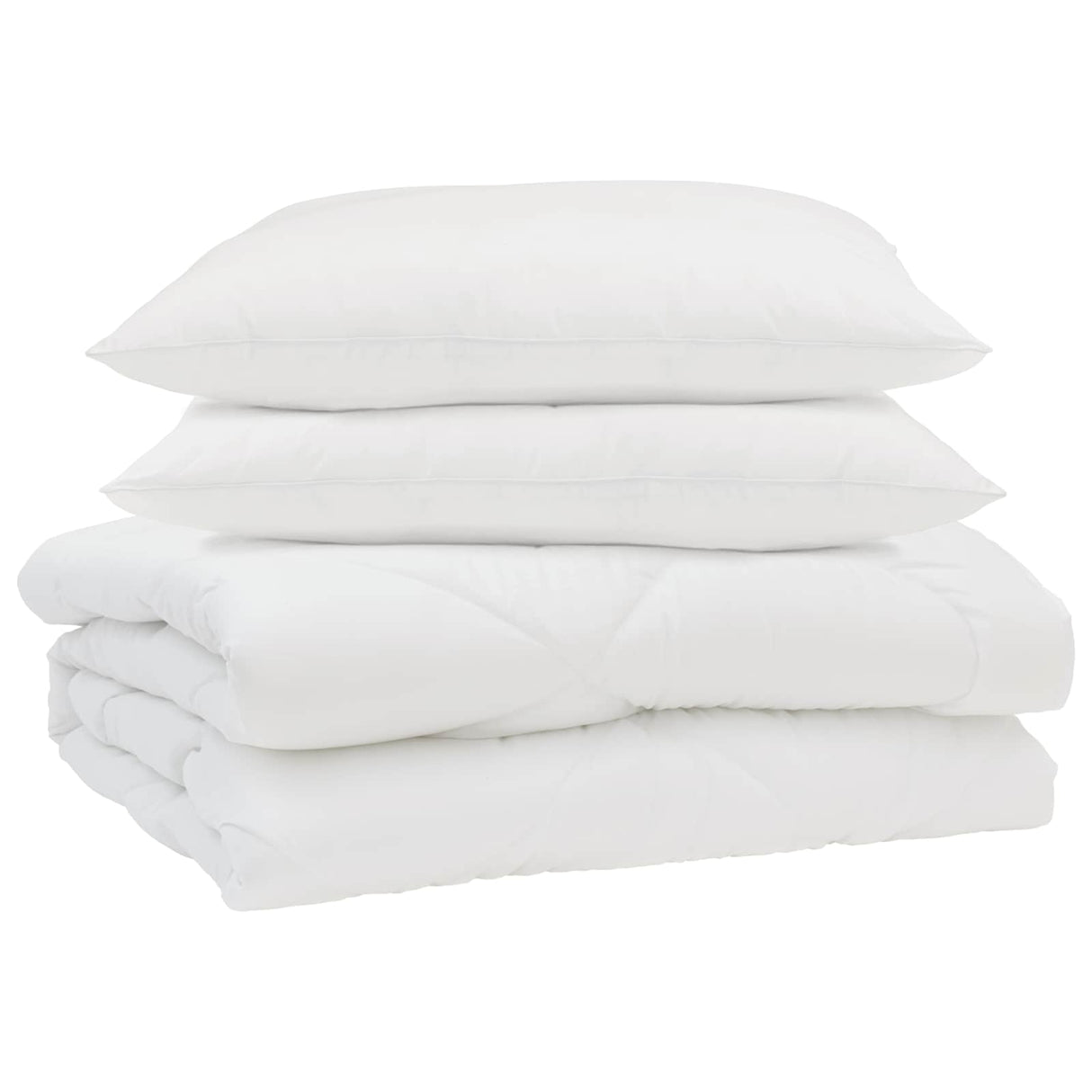 Vidaxl zomer dekbed met kussen 3 pcs wit microfibre