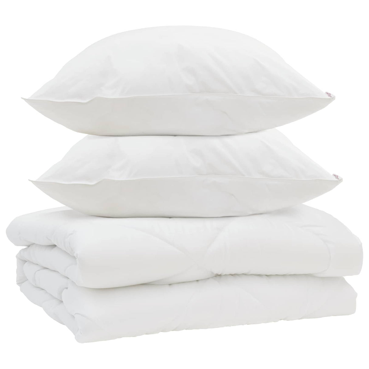 Vidaxl dekbed met kussen 3 pcs wit microfibre