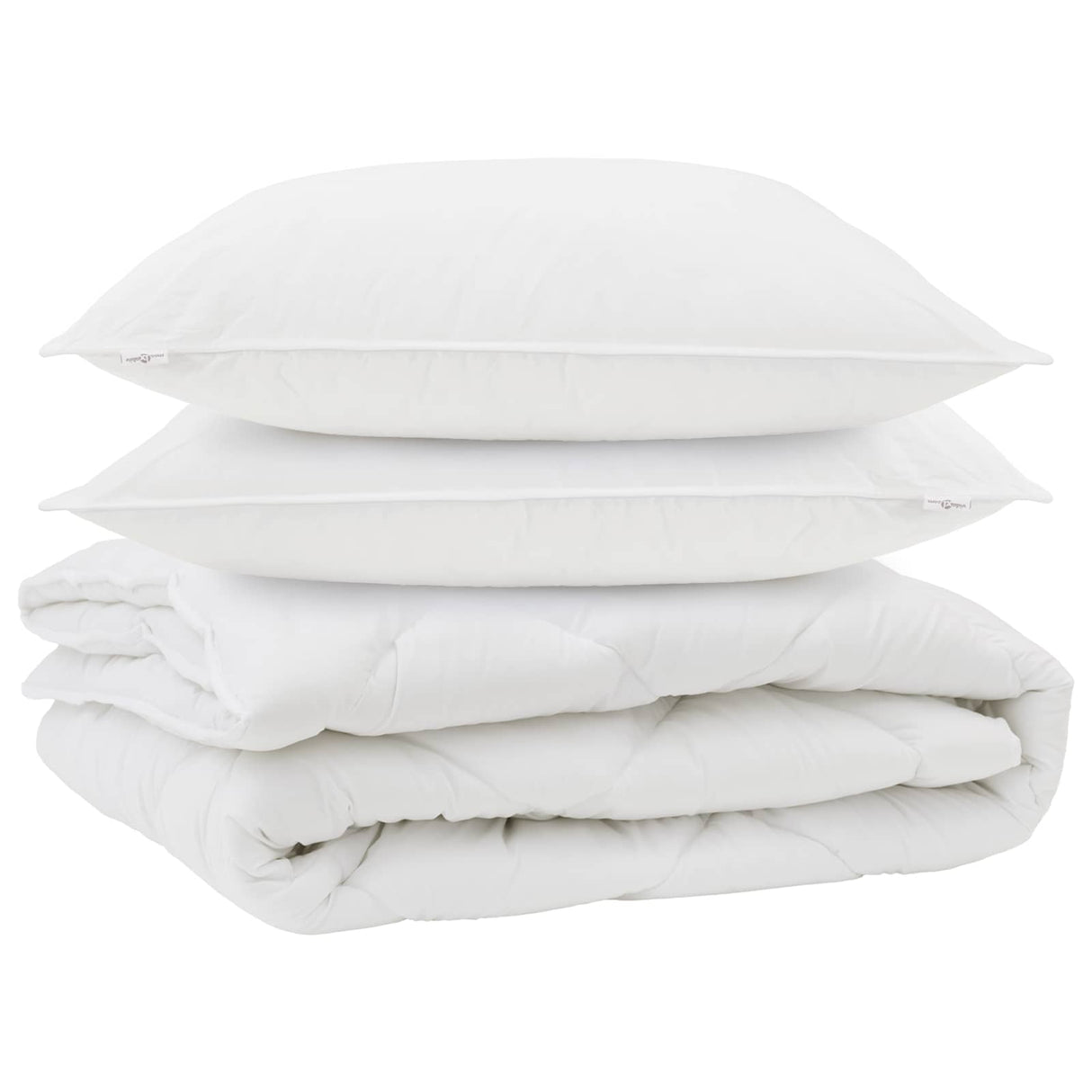 Vidaxl all-season dekbed met kussen 3 pcs wit microvezel