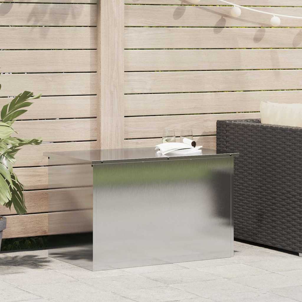 Vidaxl buitenopslagdoos zilver 80 x 50,5 x 50 cm staal