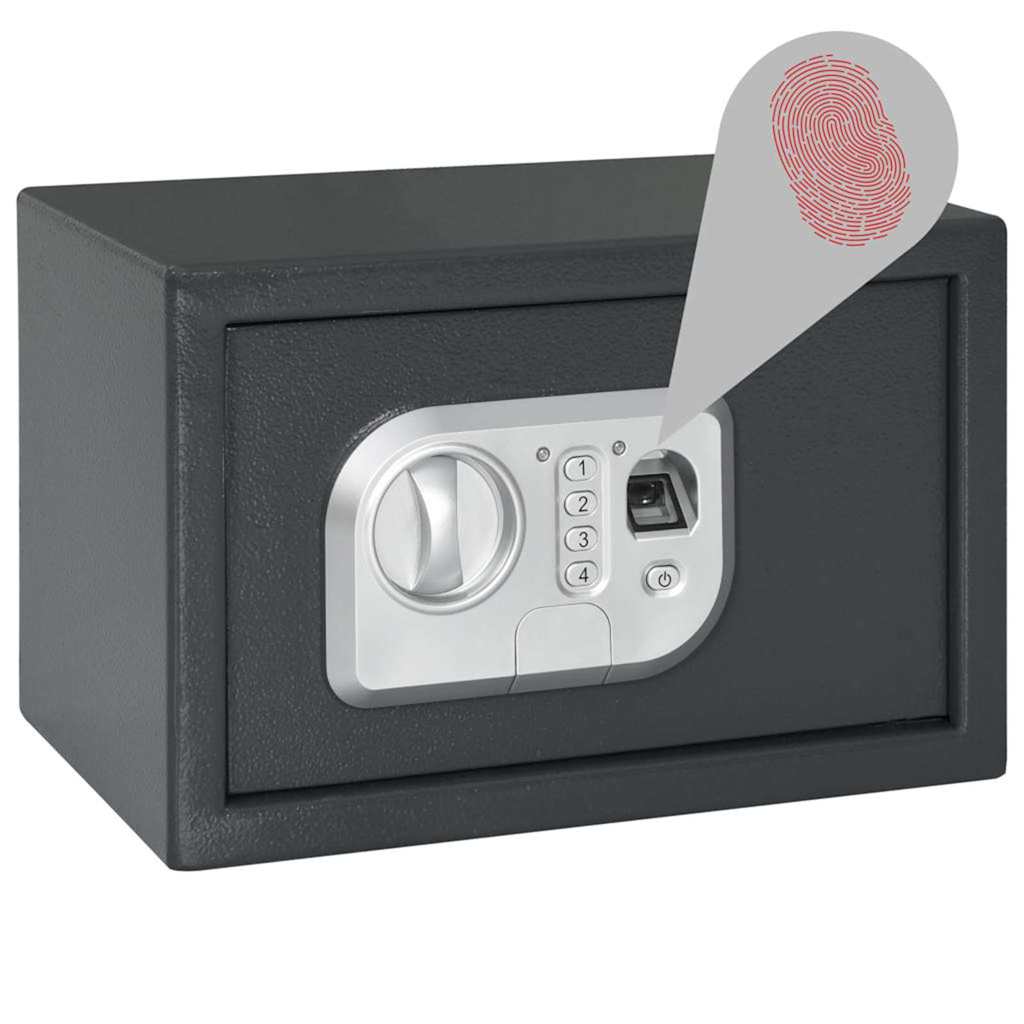 Vidaxl digitale kluis met slot donkergrijs 31 x 20 x 20 cm staal