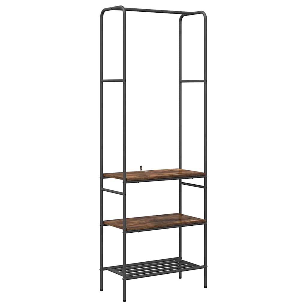 Vidaxl kledingrek gerookt eiken 60 x 30 x 171 cm bewerkt hout