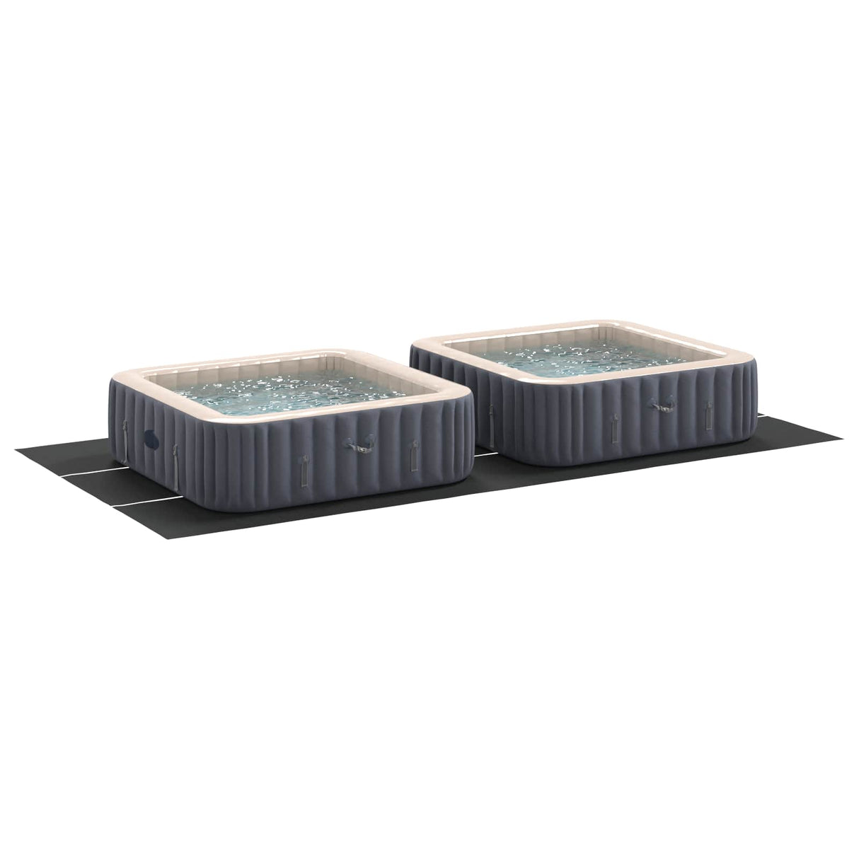 Vidaxl zwembad grondzeil zwart 640 x 321 x 0,1 cm niet-geweven stof