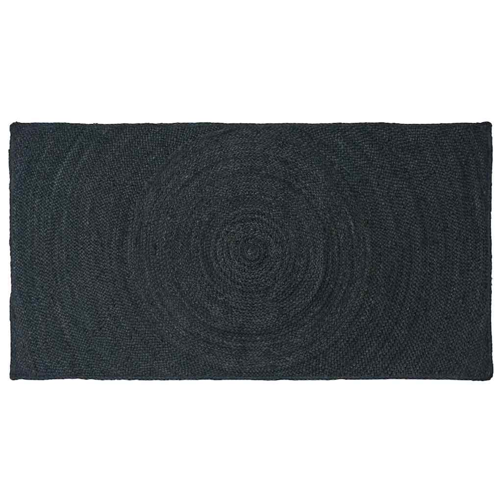 Vidaxl vloerkleden rechthoekig donkergrijs 80 x 150 cm jute