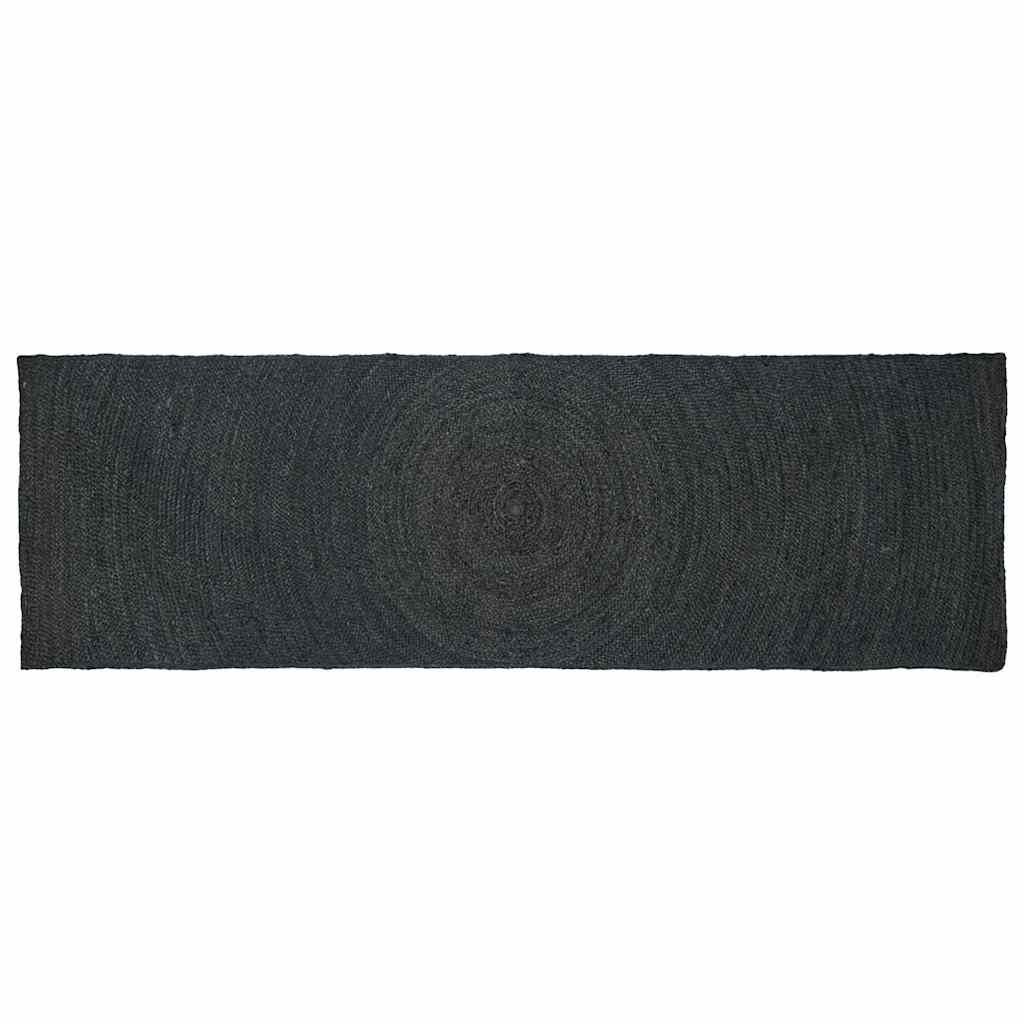 Vidaxl vloerkleden rechthoekig donkergrijs 80 x 200 cm jute