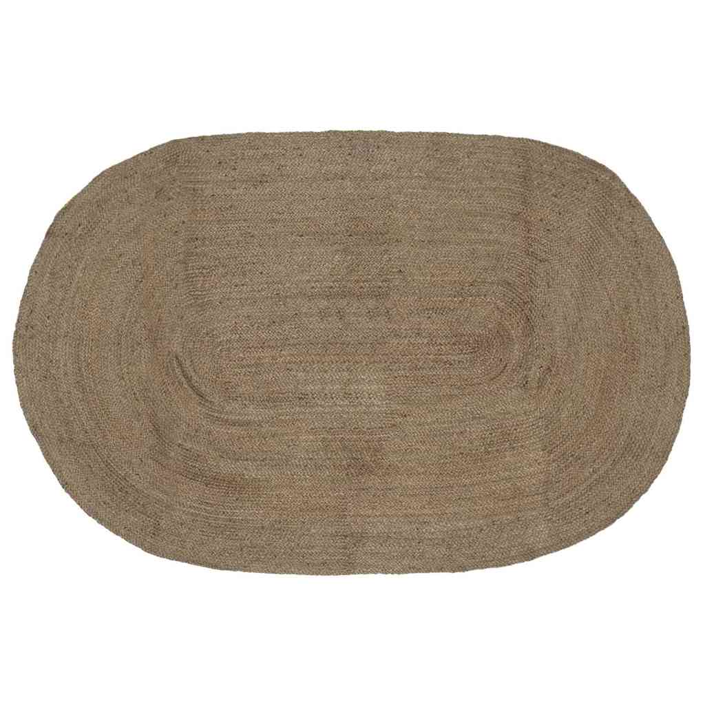 Vidaxl vloerkleden ovaal grijs 205 x 305 cm jute
