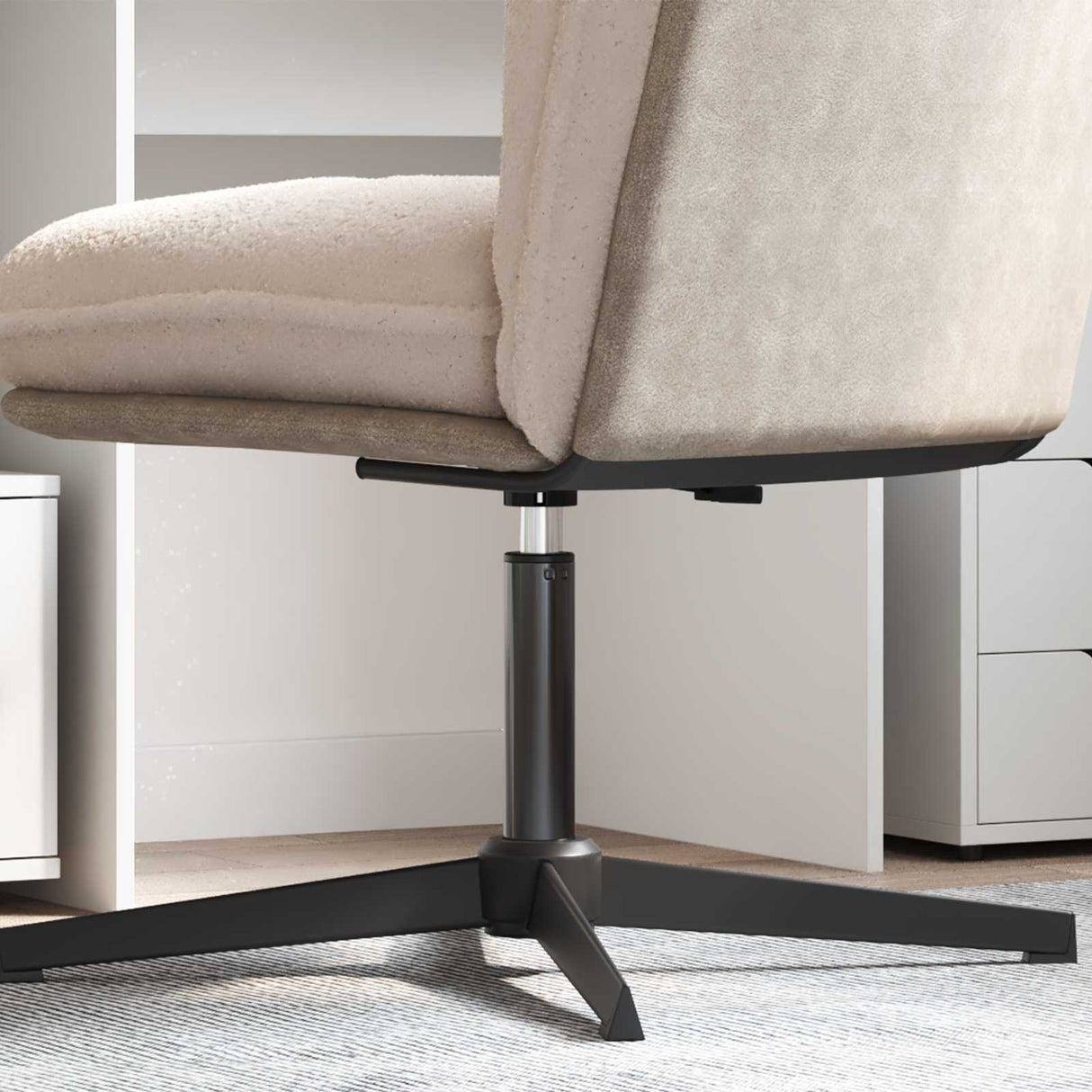 Vidaxl kantoorstoel gascilinder zwart 307-447 mm ijzer