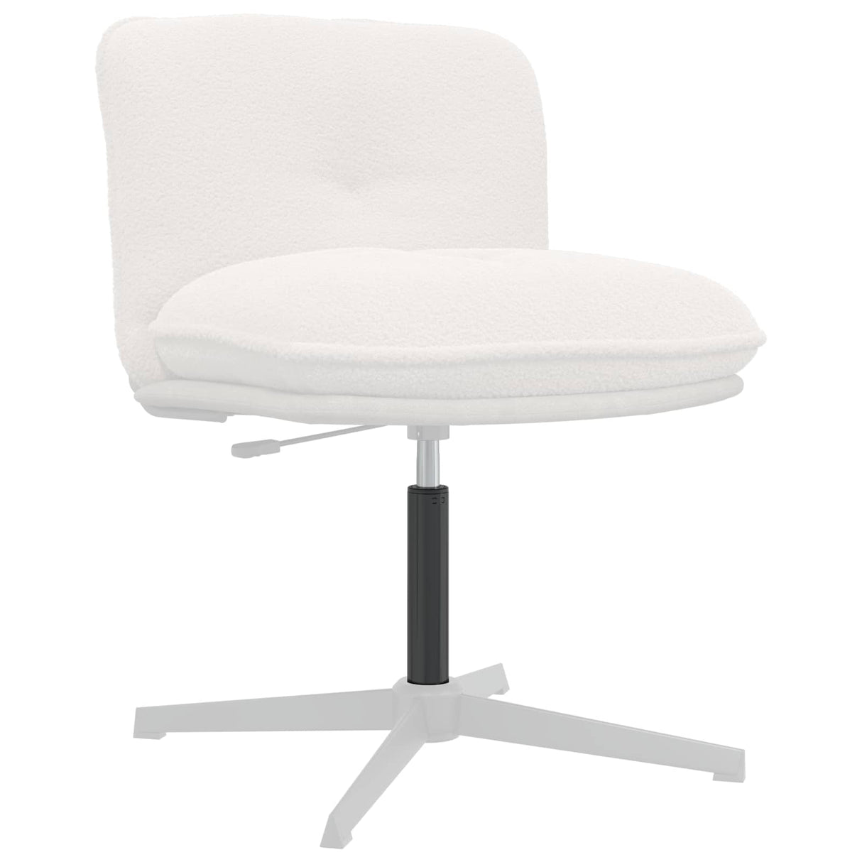 Vidaxl kantoorstoel gascilinder zwart 355-540 mm ijzer