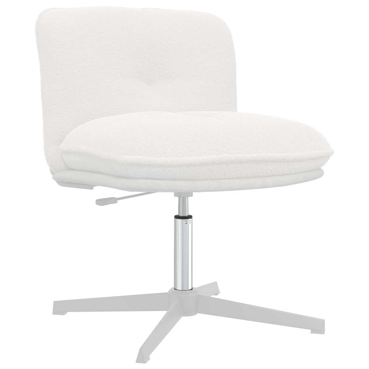 Vidaxl kantoorstoel gascilinder chroom 318-473 mm ijzer