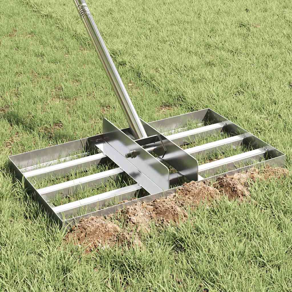 Vidaxl tuinhark zilver 45 x 25 x 200 cm roestvrij staal
