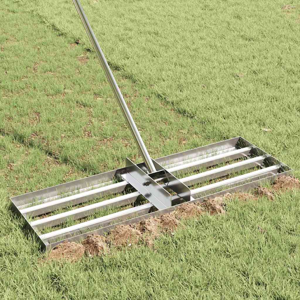 Vidaxl vervangingskop voor tuinhark zilver roestvrij staal