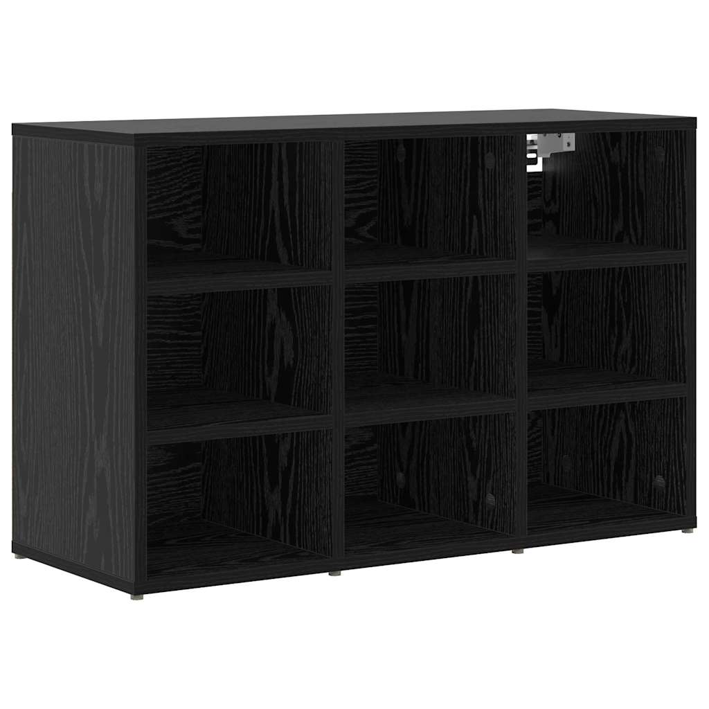 Vidaxl schoenenkast zwart eiken 77,5 x 30 x 51 cm bewerkt hout