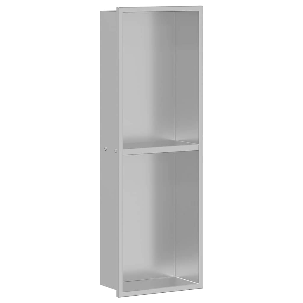 Vidaxl douche niche zilver 60 x 20 x 9,5 cm roestvrij staal