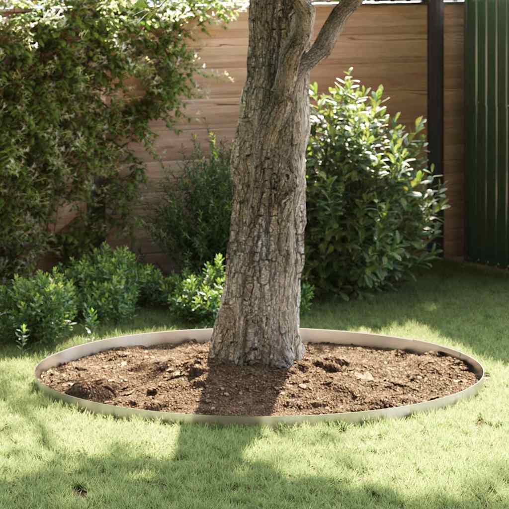 Vidaxl tuinrand zilver 450 x 0.05 x 15 cm roestvrij staal