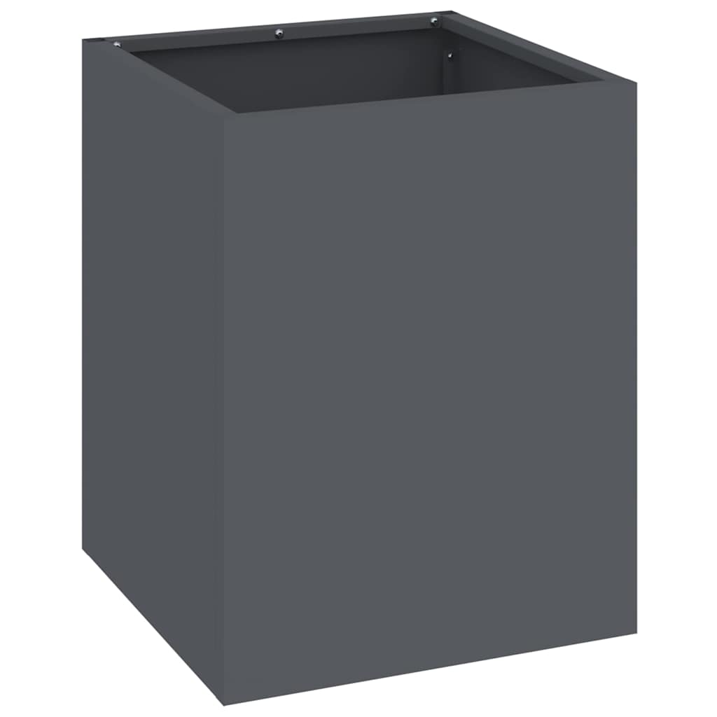 Vidaxl tuin bloempot antraciet 32 x 32 x 40 cm koudgewalst staal