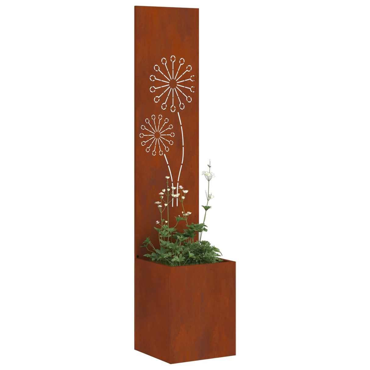 Vidaxl tuin privacy screen roestig 32 x 32 x 150 cm cortenstaal