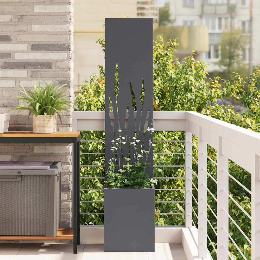 Vidaxl tuin privacy screen antraciet 32 x 140 cm koudgewalst staal