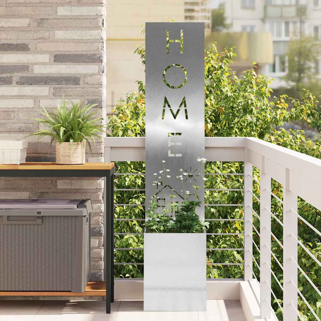 Vidaxl tuin privacy screen zilver 32 x 32 x 150 cm roestvrij staal