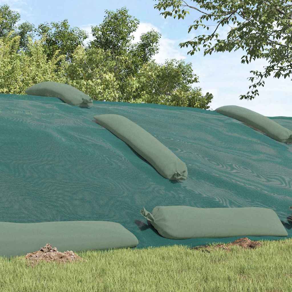 Vidaxl siloafdekking groen 24 x 5 m hdpe