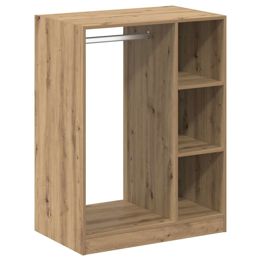 Vidaxl kledingkast met plank met opslag artisan eiken 77 x 48 x 102 cm