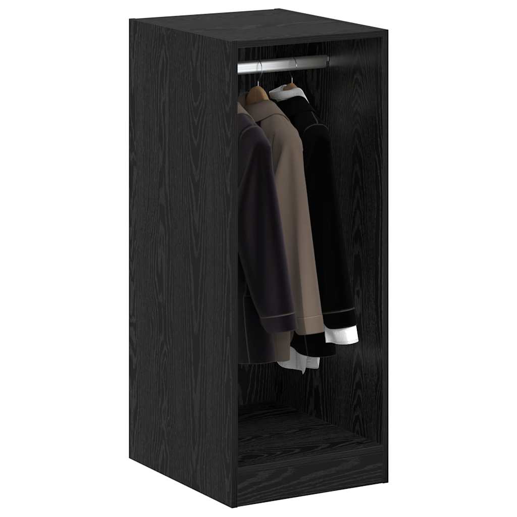 Vidaxl kledingkast met plank met opslag zwart eiken 41 x 48 x 102 cm