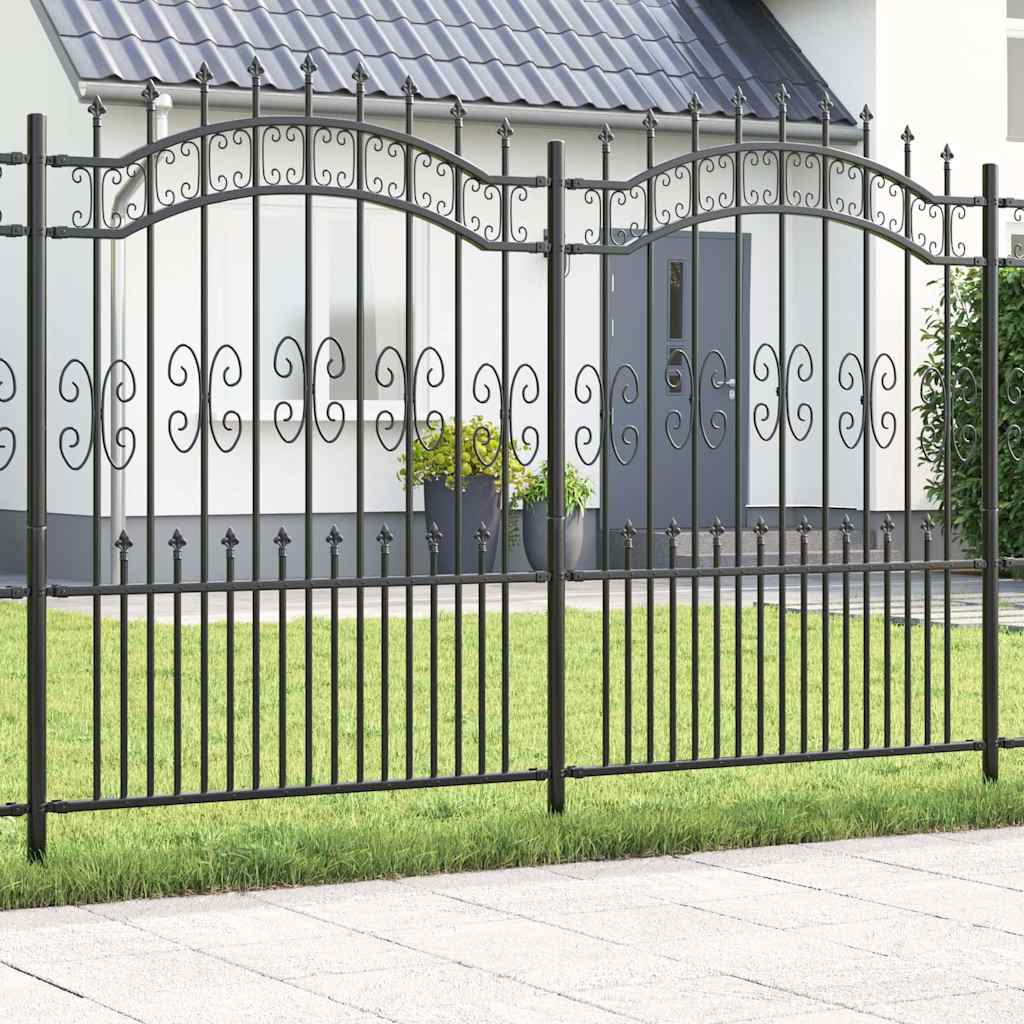 Vidaxl tuinhek grijs 240 x 202,5 cm poedergecoat staal