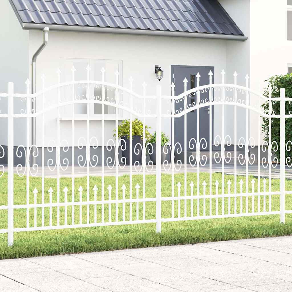 Vidaxl tuinhek wit 240 x 166 cm poedergecoat staal