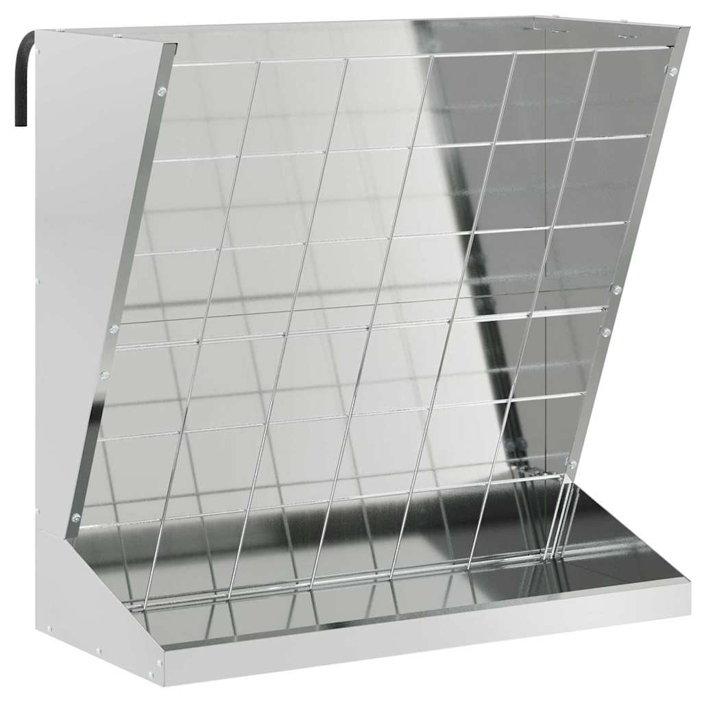 Vidaxl hooi feeder zilver 71 x 33 x 70 cm gegalvaniseerd staal